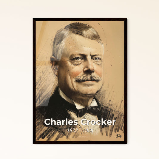 Radiant Portrait of Charles Crocker Framed Print