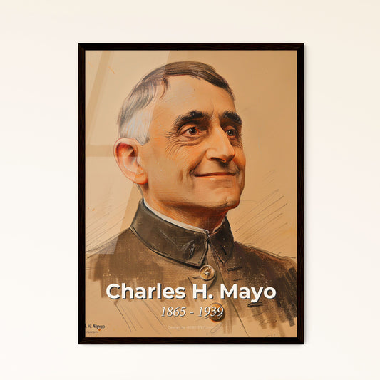Captivating Portrait of Charles H. Mayo Framed Print