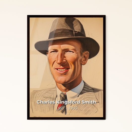 Charles Kingsford Smith: A Radiant Tribute to the Pioneering Aviator in Contemporary Art - Elevate Your Space with Elegance