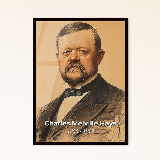 Charles Melville Hays: A Vibrant Tribute to the Visionary Railway Executive - Contemporary Art Print for Home & Gift Decor