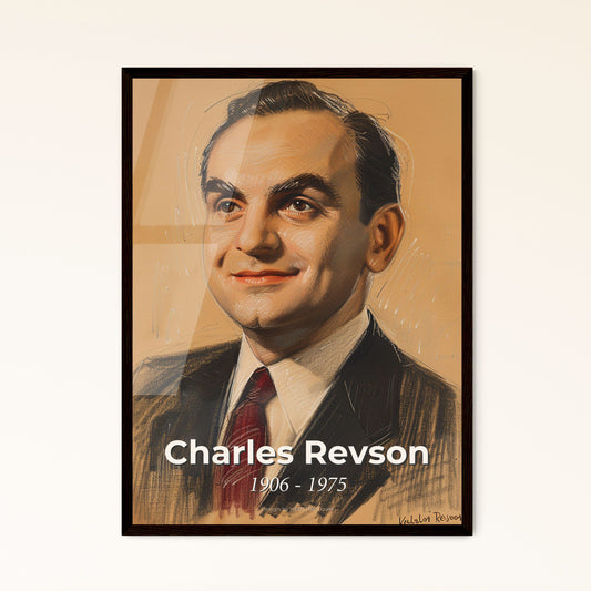 Revolutionary Elegance: Charles Revson Portrait – A Striking Fusion of Contemporary Art & Timeless Beauty for Your Space