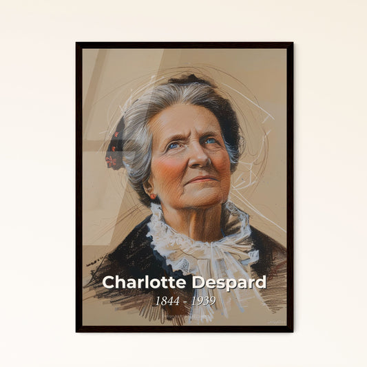 Elegant Portrait of Charlotte Despard: 19th Century Advocate for Women's Education - Contemporary Art Print for Inspired Interiors