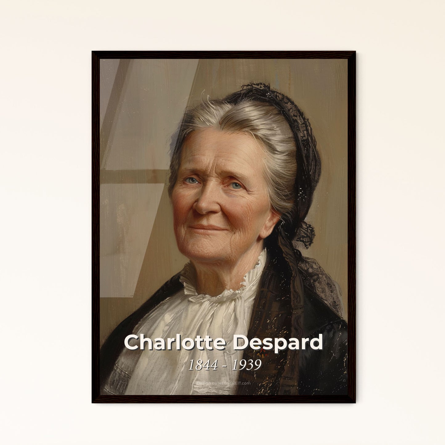 Charlotte Despard: Timeless Elegance - Vibrant Portrait of a Pioneering Educator in Contemporary Art, Perfect for Home Décor