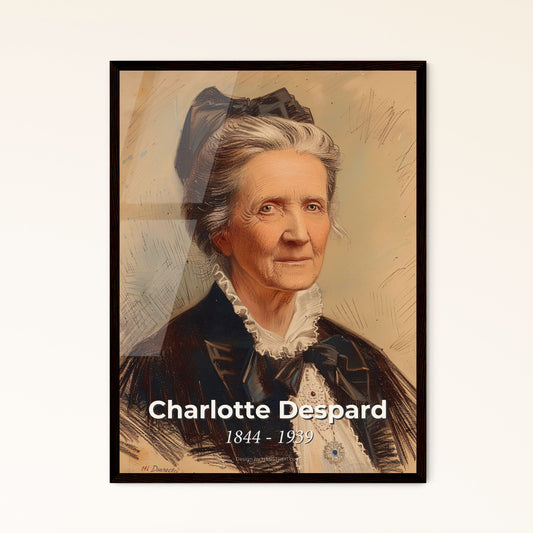 Radiant Portrait of Charlotte Despard (1844-1939): Celebrated Educator & Activist - A Contemporary Art Print for Luxurious Interiors