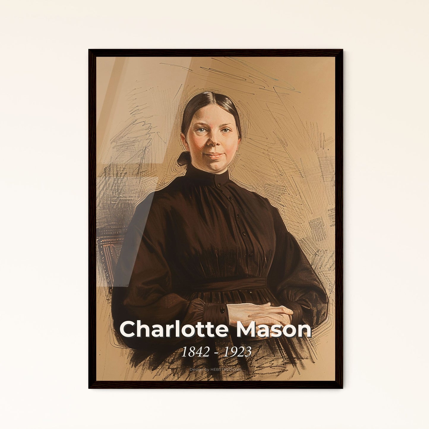 Elegance of Education: Portrait of Charlotte Mason, 1842-1923 - A Contemporary Art Tribute to a Pioneering British Educator