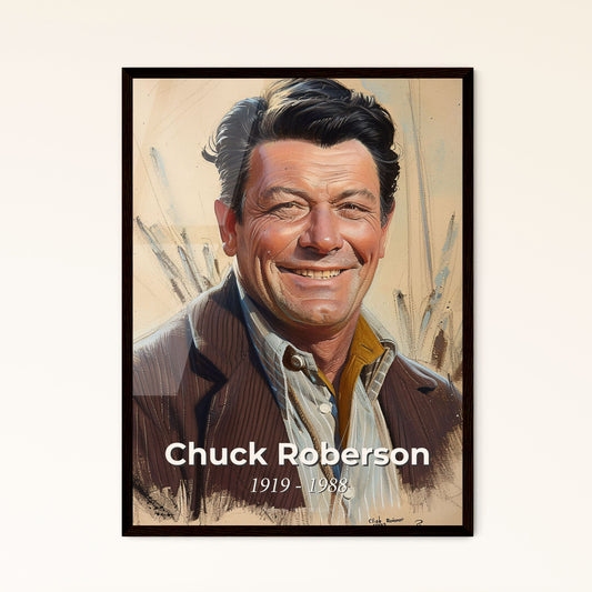 Chuck Roberson: Iconic Stuntman & Actor in Dynamic Contemporary Art - Stunning Portrait Print for Home Decor & Gifting