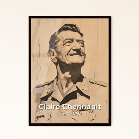 Vintage Elegance: Claire Chennault - The Charismatic Leader of the Flying Tigers - Contemporary Artwork for Home Decor