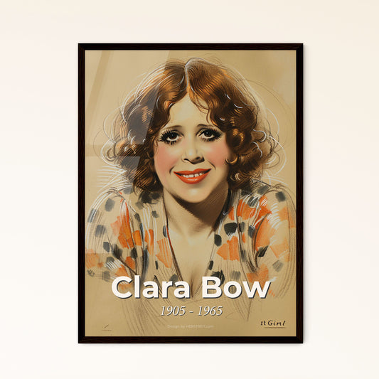 Clara Bow: The Iconic It Girl - Exquisite Contemporary Art Print Celebrating Hollywood's Flapper Legend in Stunning Detail!