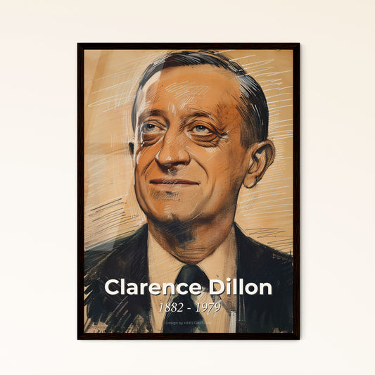 Elegance of Influence: Clarence Dillon Portrait - Striking Contemporary Art Print for Timeless Home Decor and Gift Giving