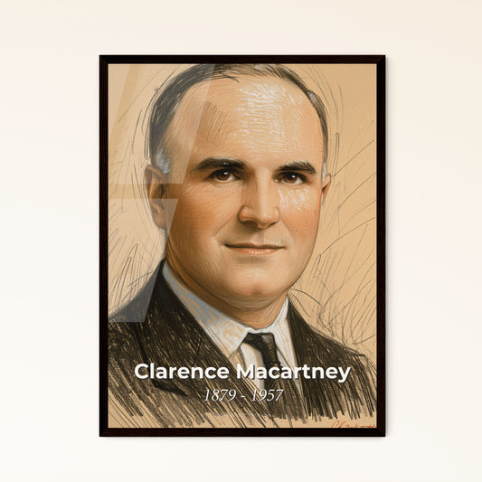 Clarence Macartney: Captivating Portrait of a 20th Century Theologian - Contemporary Art Print for Elevated Home Decor