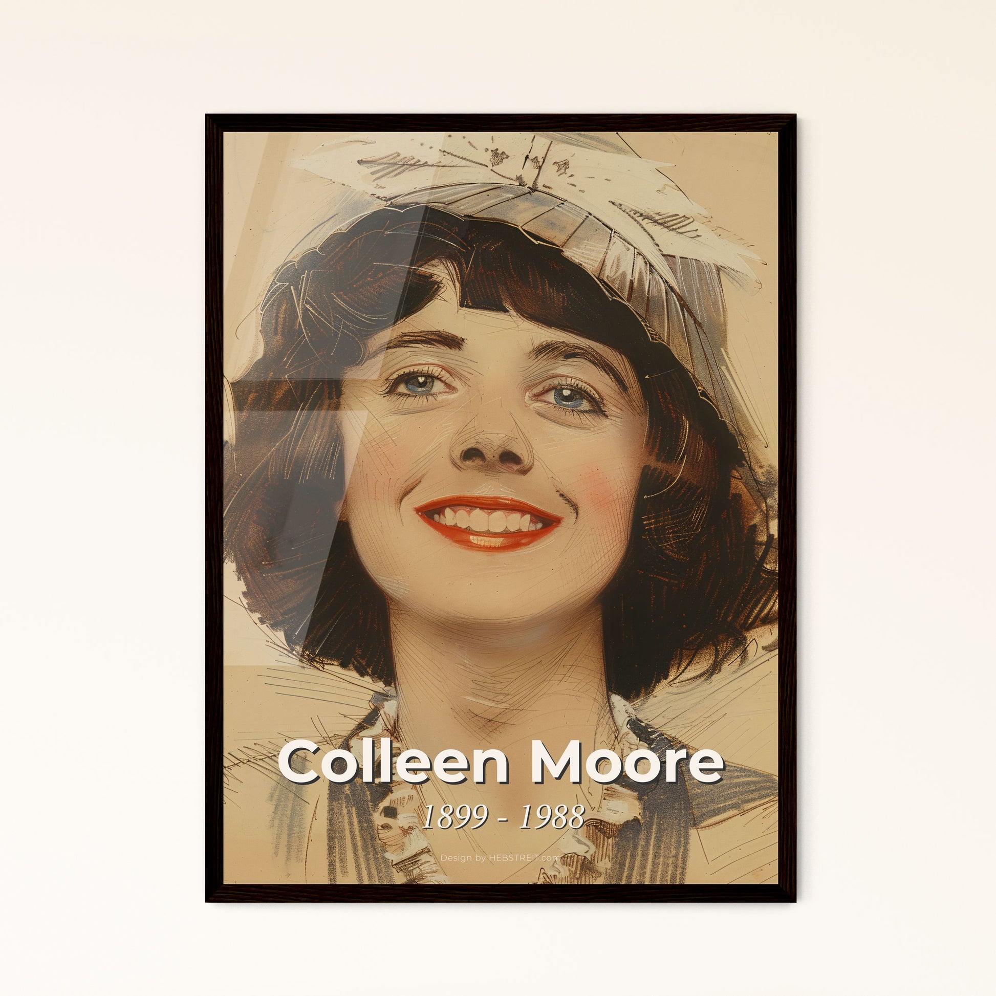 Captivating Colleen Moore: Elegance & the Iconic Bobbed Haircut in Stunning Contemporary Art Print for Your Home Decor Collection