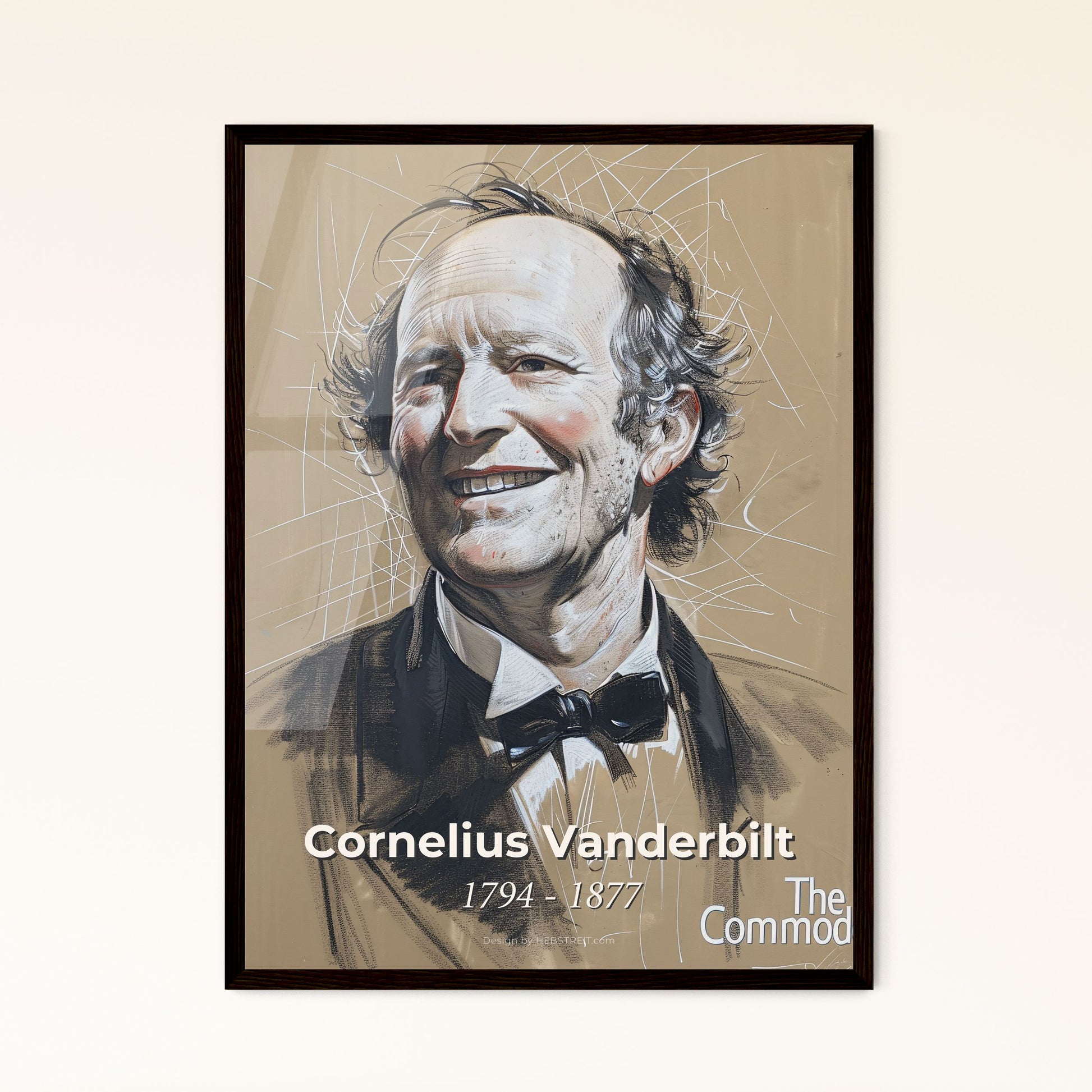 Captivating Portrait of Cornelius Vanderbilt: The Commodore - A Dynamic Art Piece Celebrating American Innovation and Elegance