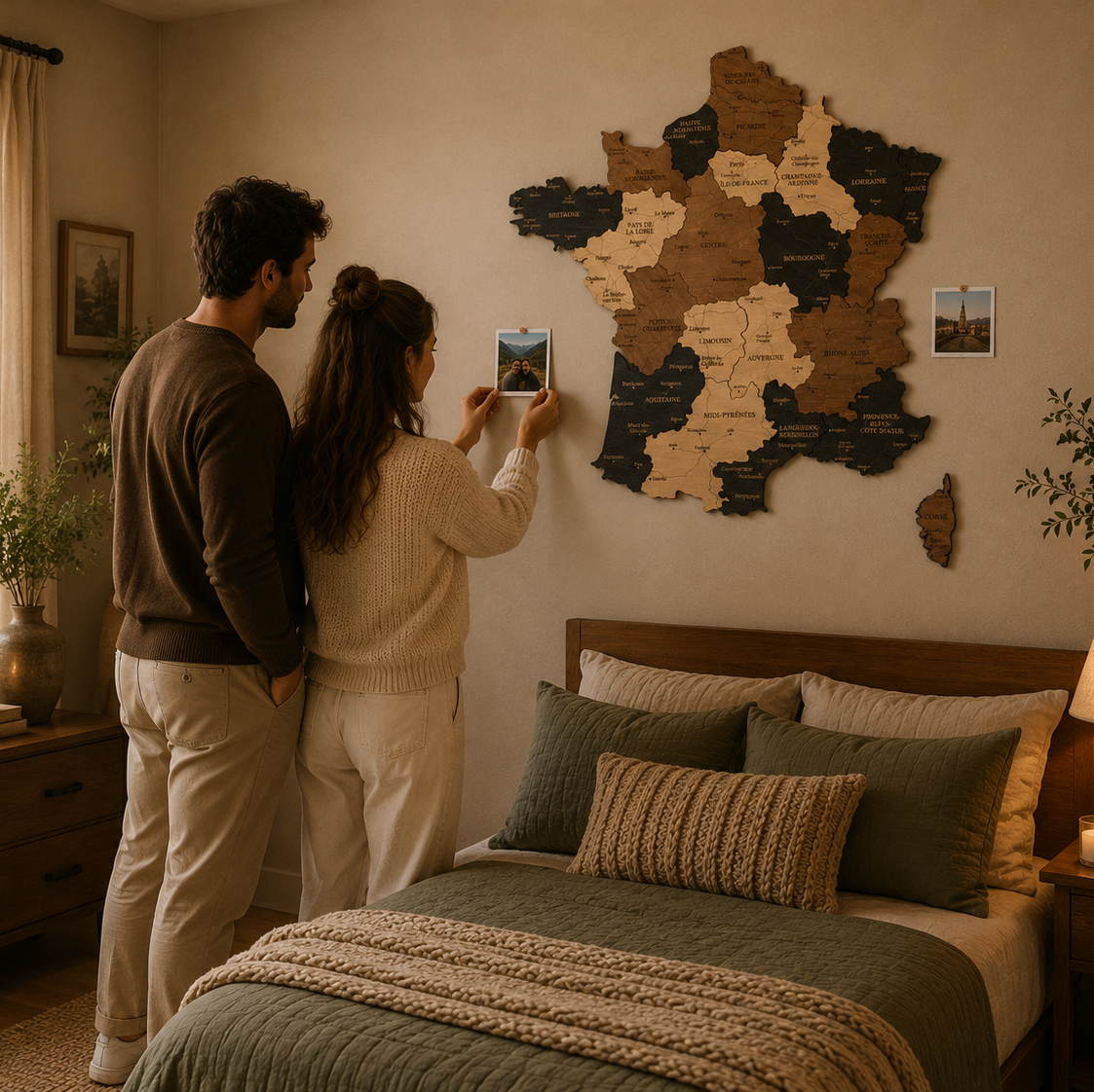 Luxury Wooden France Map – Handmade Wall Decor & Gift Idea