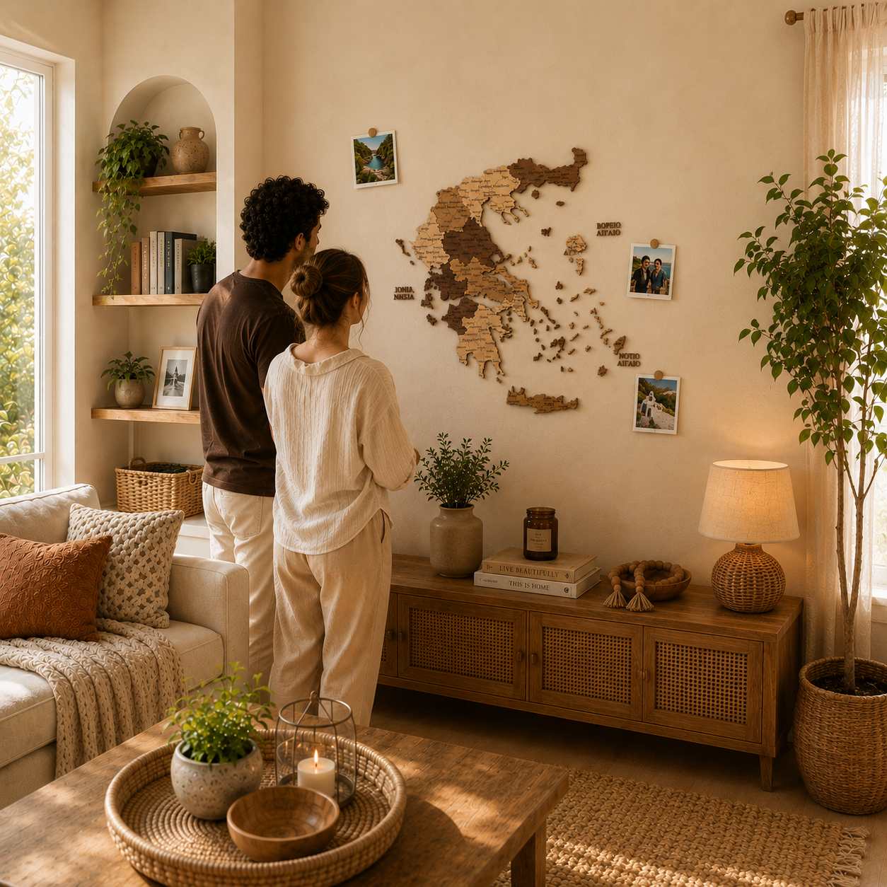 Rustic Wood Map of Greece – Artistic Wall Art for Travelers & Collectors”