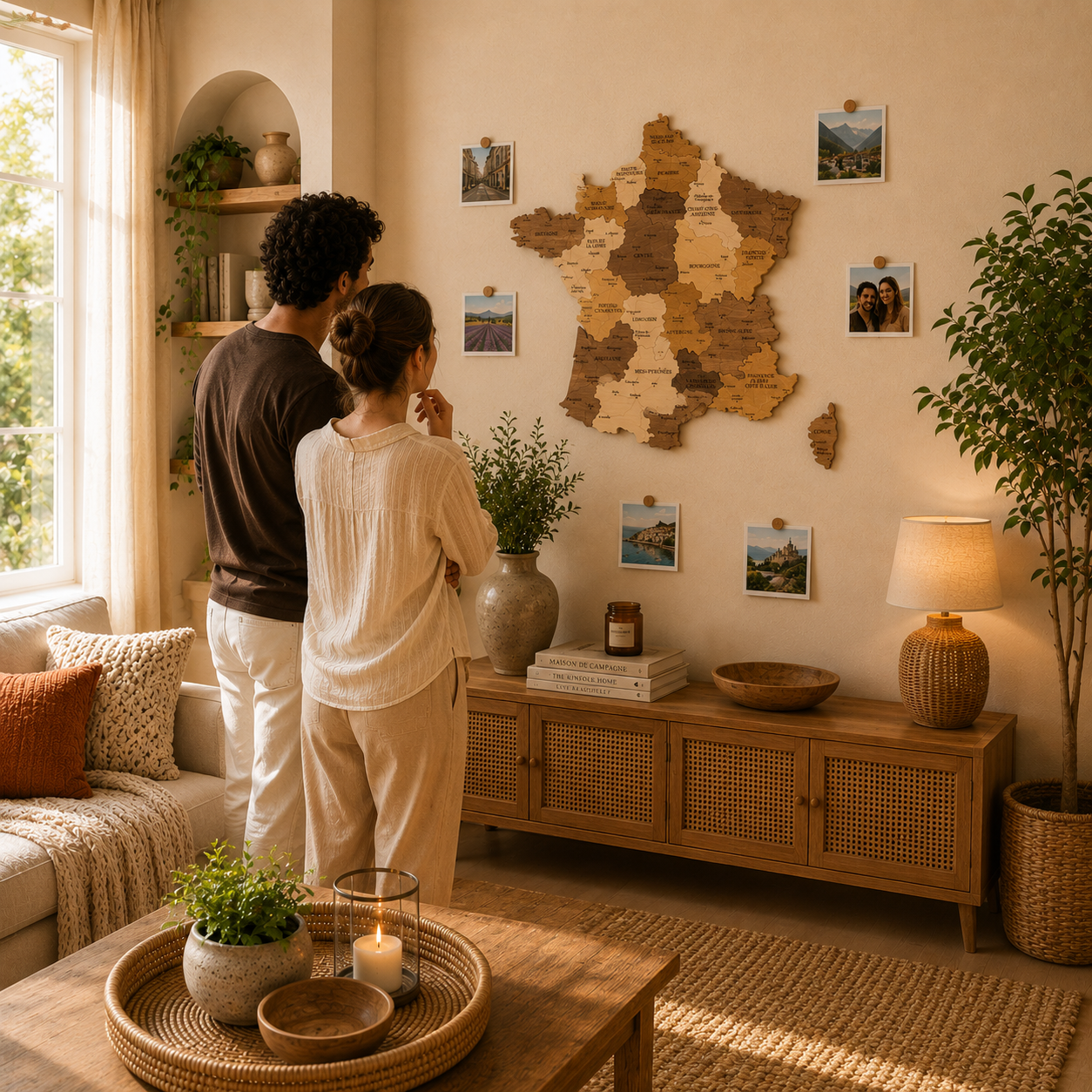 Luxury Wooden France Map – Handmade Wall Decor & Gift Idea