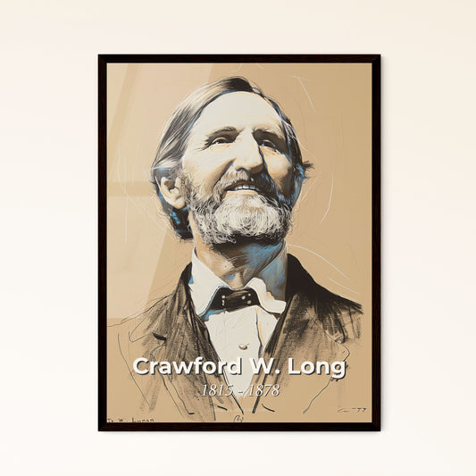 Ether Pioneer: Captivating Portrait of Crawford W. Long in Contemporary Art - Perfect Gift or Elegant Home Decor Accent