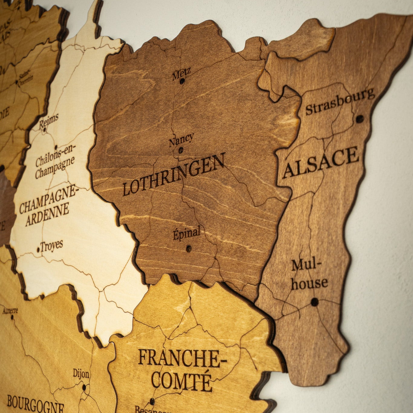 Luxury Wooden France Map – Handmade Wall Decor & Gift Idea