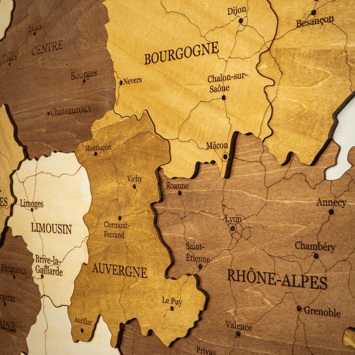 Luxury Wooden France Map – Handmade Wall Decor & Gift Idea