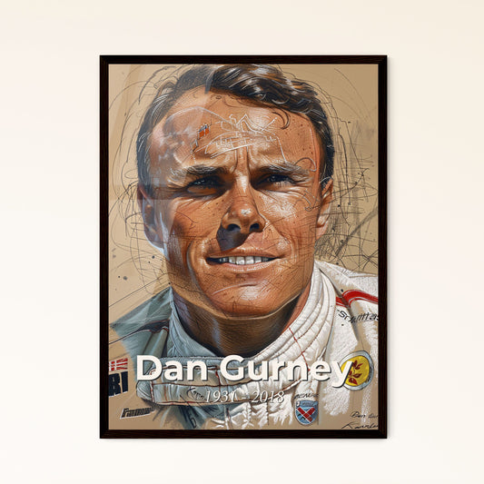 Dan Gurney Tribute: Stunning Contemporary Art Print Celebrating a Racing Legend - Perfect Gift for Motorsports Enthusiasts!