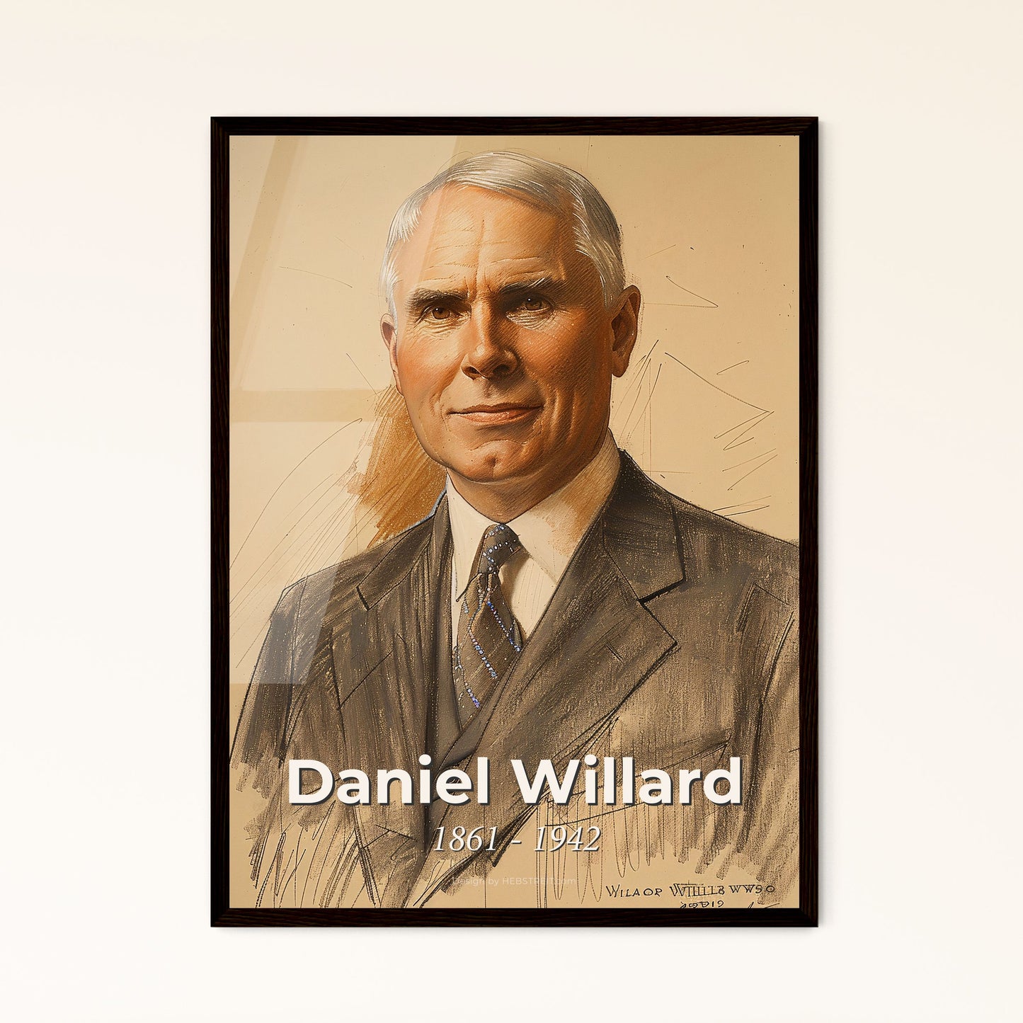Dynamic Portrait of Daniel Willard Framed Print