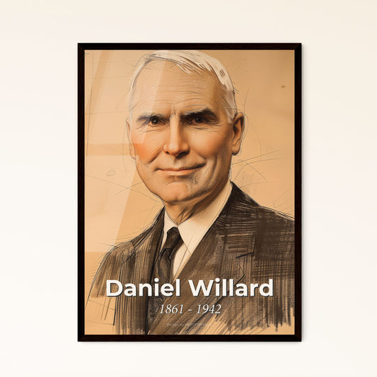 Captivating Portrait of Daniel Willard: A Tribute to Leadership and Innovation | Stunning Contemporary Art Print for Home Decor