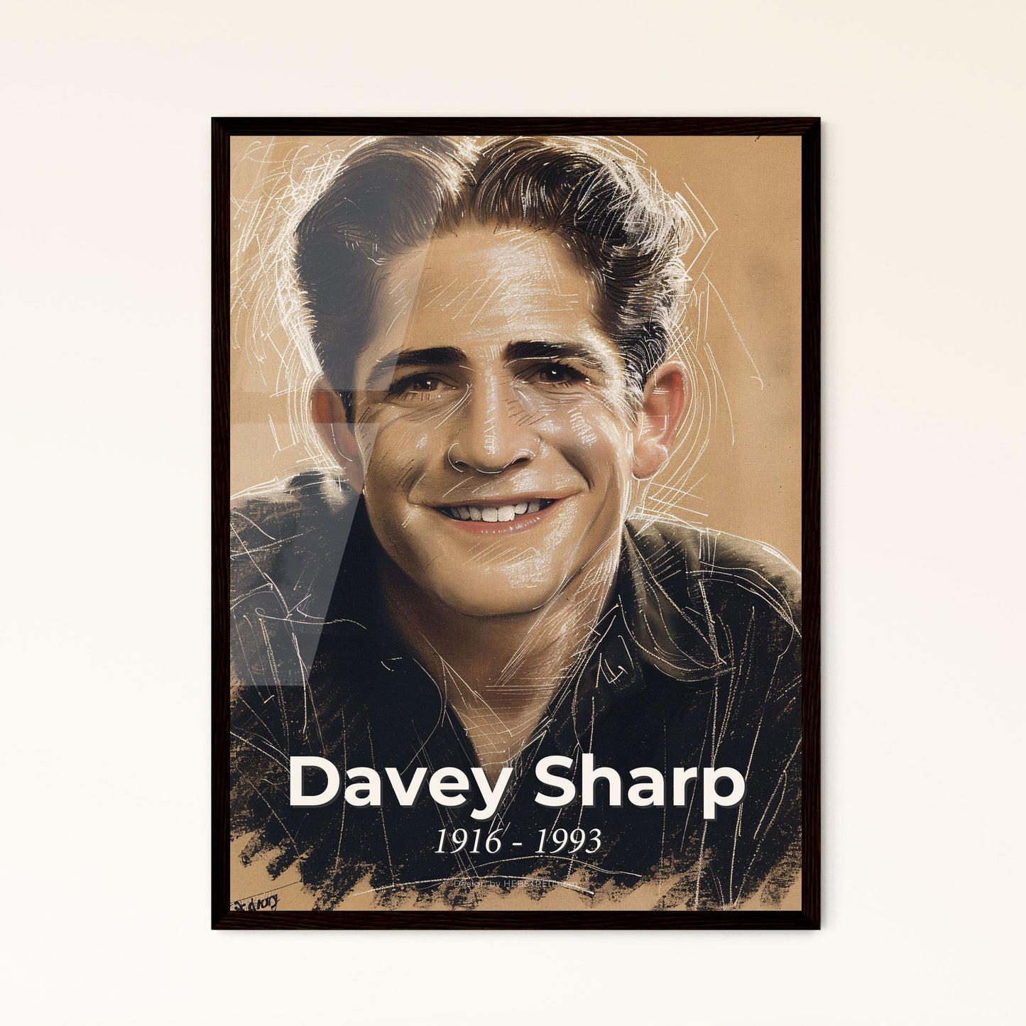 Davey Sharp: 1916-1993 - Iconic Stuntman & Actor in Striking Contemporary Art - Unique Gift & Stunning Home Decor Print