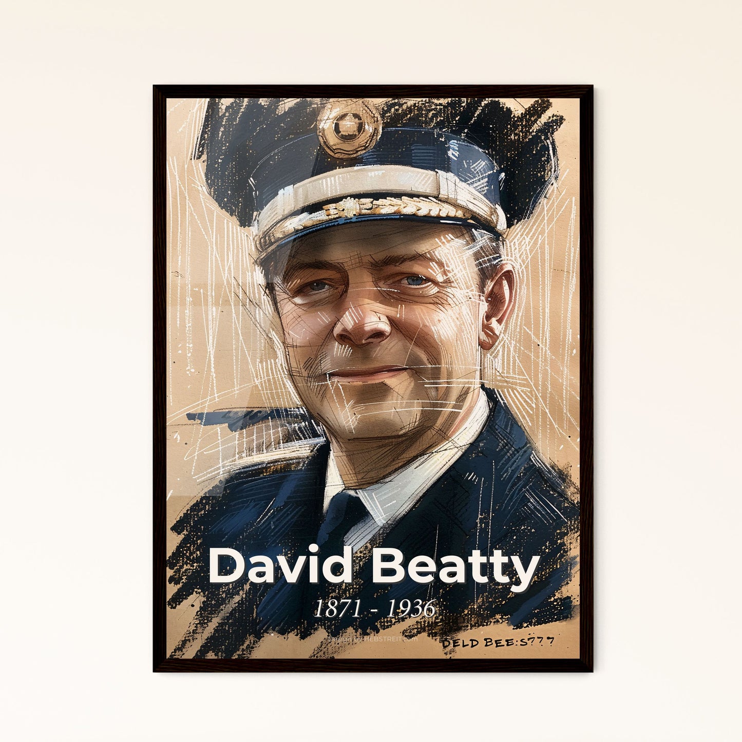 Elegant Portrait of Admiral David Beatty Framed Print