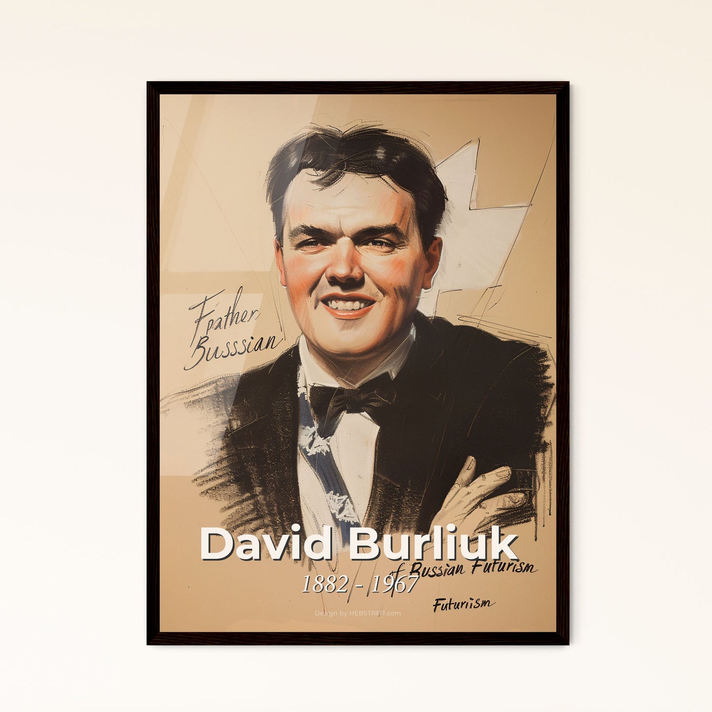 David Burliuk: The Father of Russian Futurism - Exquisite Contemporary Portrait Print on Premium Materials for Elegant Home Décor