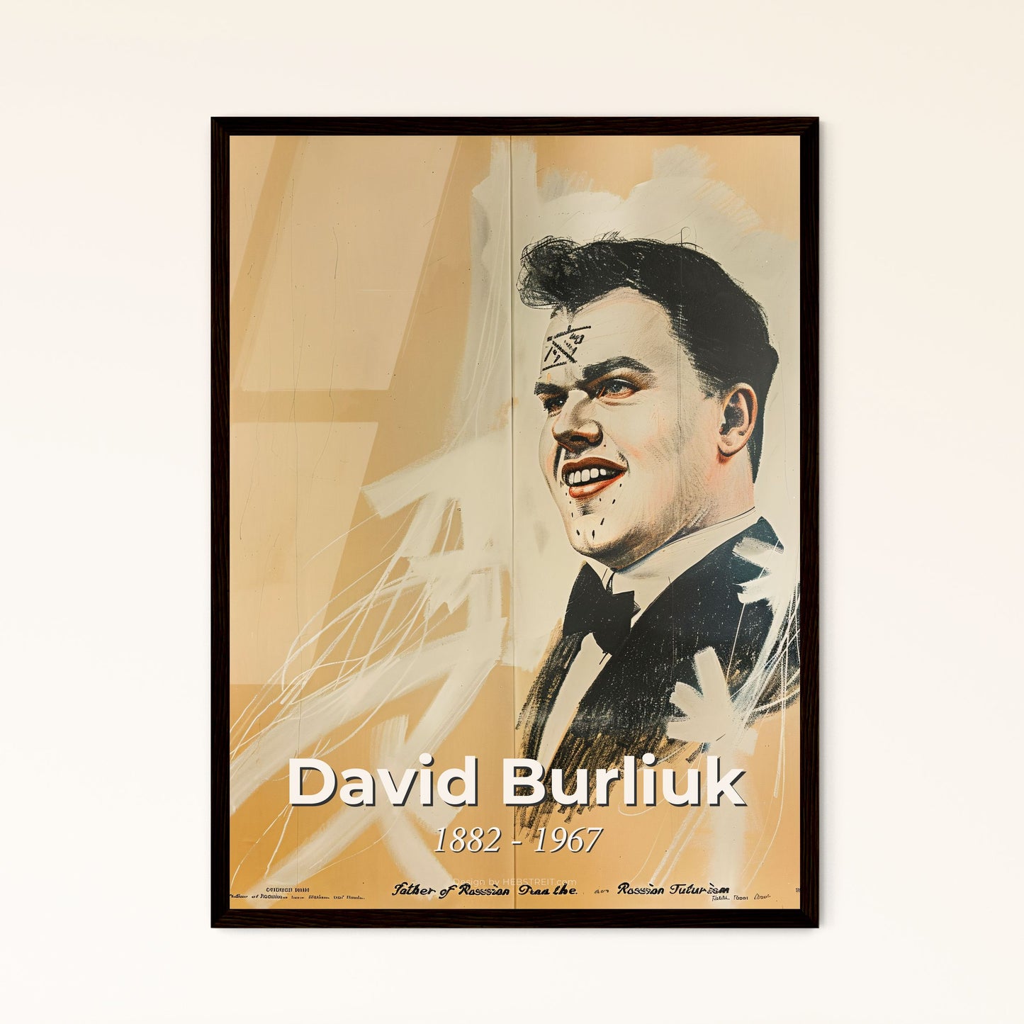 David Burliuk: Essence of Russian Futurism - Striking Contemporary Portrait Print - Perfect Gift & Home Decor Masterpiece