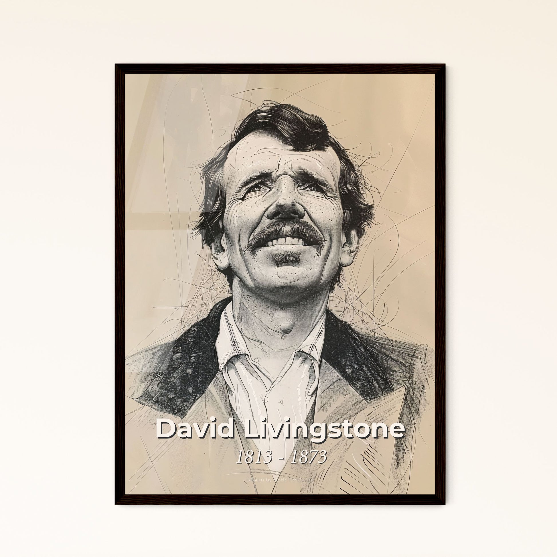 David Livingstone: A Striking Contemporary Portrait of the Inspiring Explorer, Perfect for Home Decor or Thoughtful Gifting