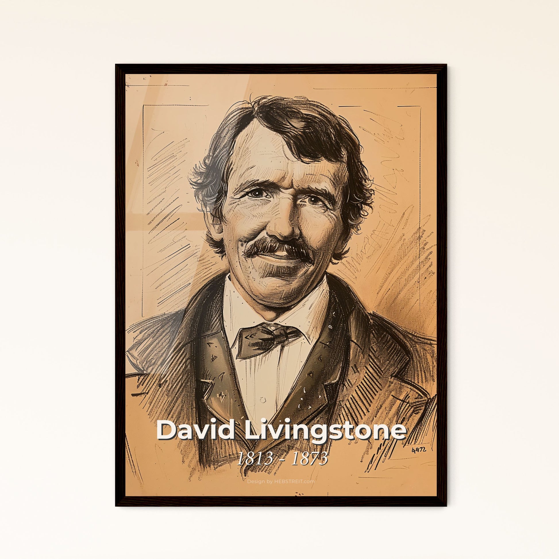 David Livingstone: Vibrant Contemporary Portrait of the Iconic Explorer & Missionary - Unique Art Print for Home Decor