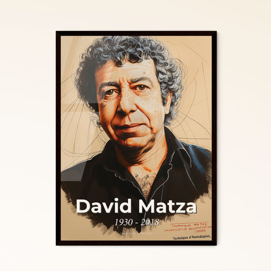 Elegant Tribute to David Matza: A Contemporary Portrait Celebrating American Criminology with Sensual Lines & Artistic Flair