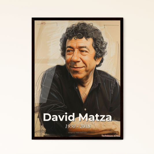 Elegant Tribute to David Matza: Captivating Portrait Print Celebrating the Legacy of an American Criminologist - Stunning Home Decor