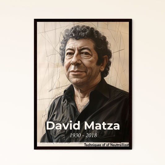 David Matza Portrait: A Vibrant Tribute to the Influential Criminologist in Contemporary Art – Perfect for Home Decor