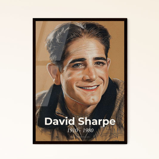 David Sharpe: The Daring Stuntman - A Unique Contemporary Portrait in Subtle Hues, Perfect for Gift or Home Décor