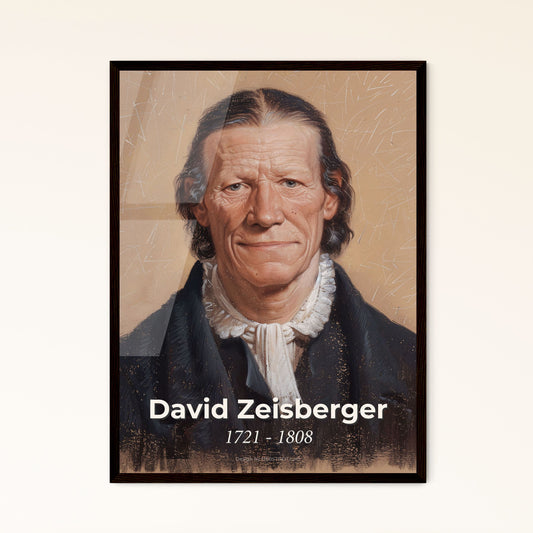 David Zeisberger: Captivating Contemporary Portrait of a Moravian Missionary - A Unique Gift for Home Decor Enthusiasts