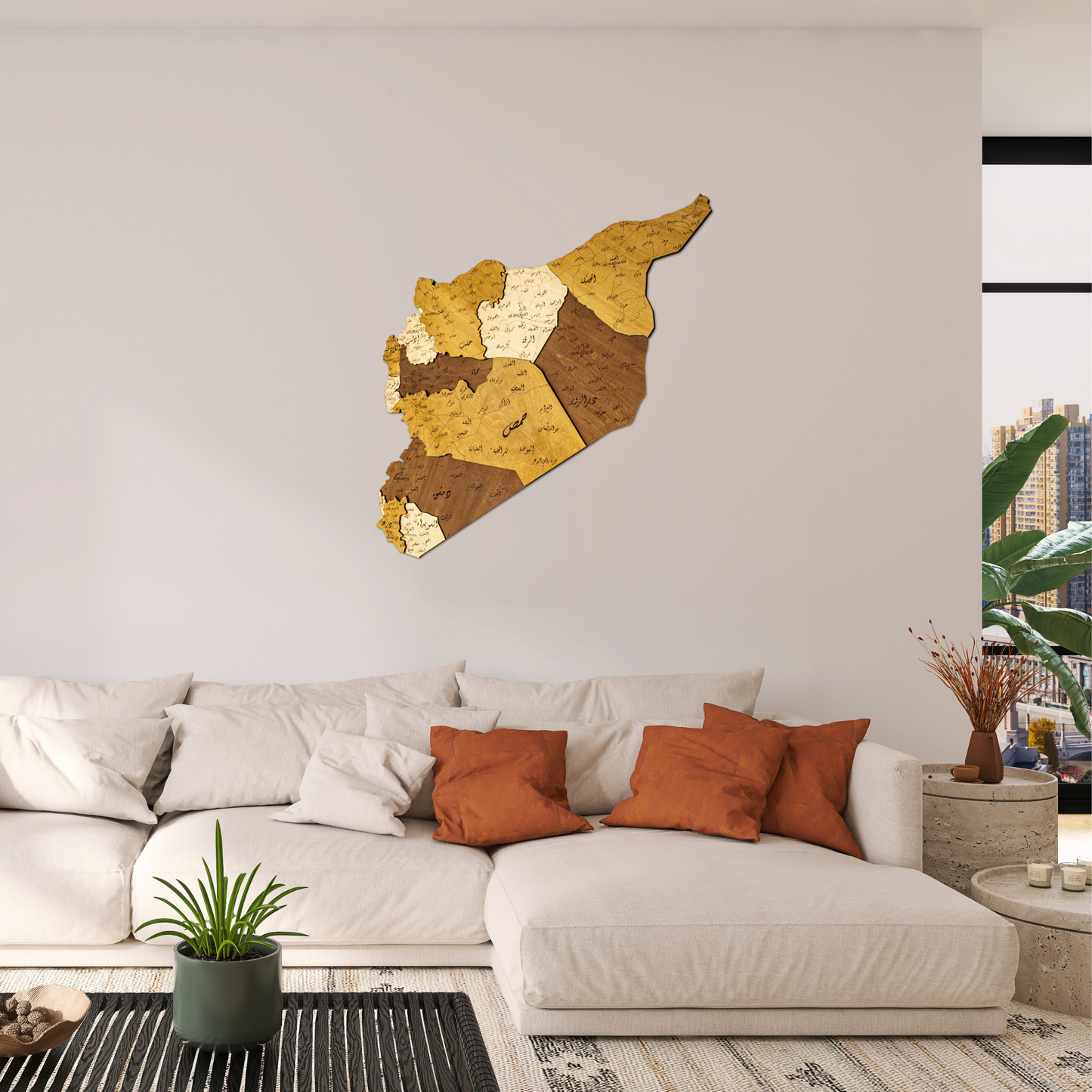 Wooden Map of Syria – Unique Wall Art for Home & Office