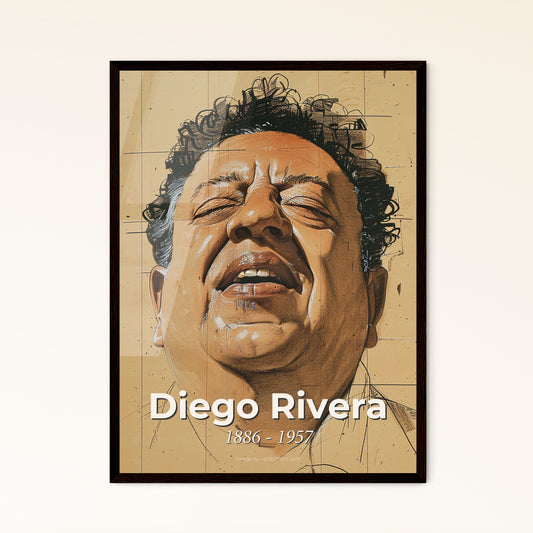 Diego Rivera's Essence: Captivating Contemporary Portrait in Elegant Hues - Ideal for Gifting or Elevating Your Home Decor