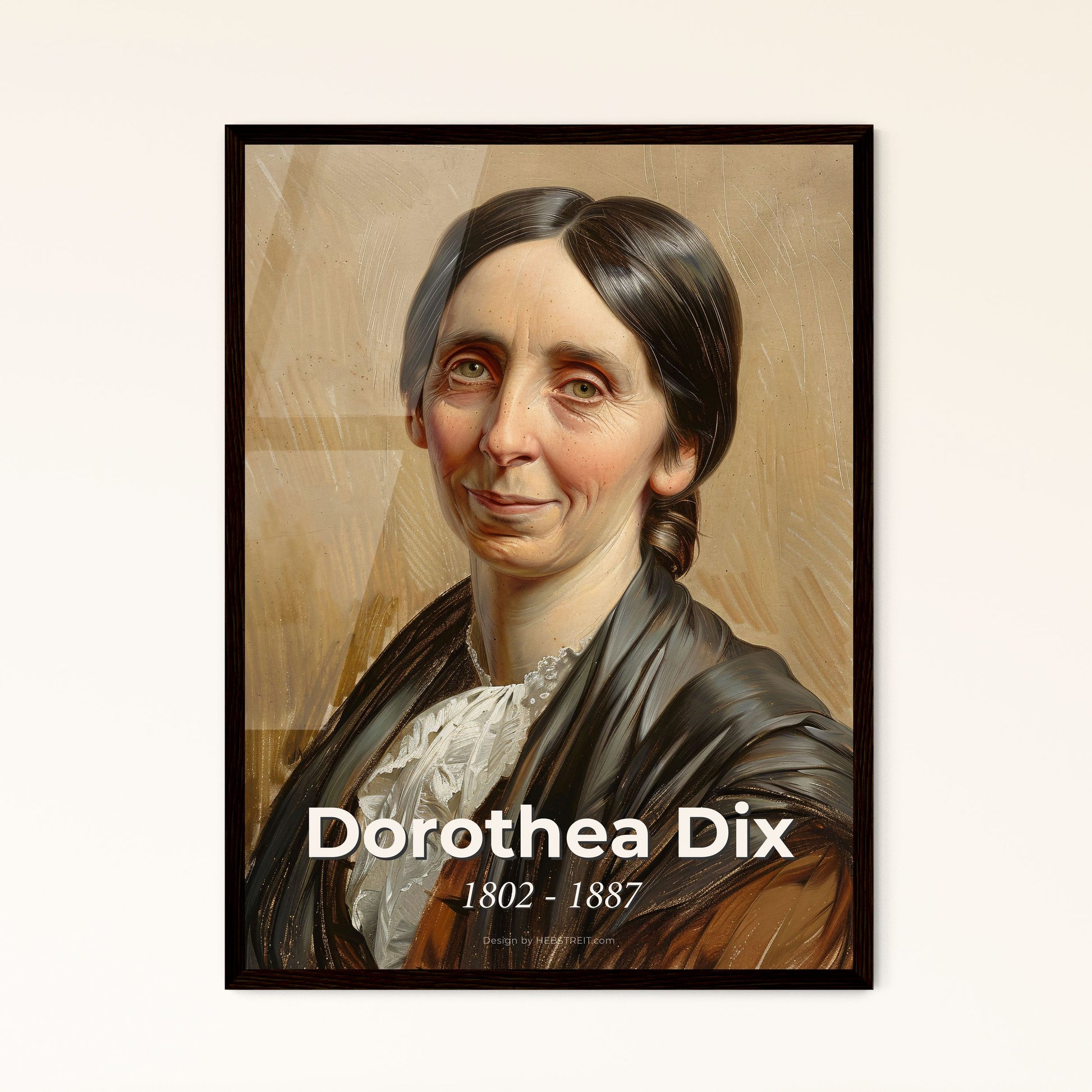 Elegant Tribute to Dorothea Dix: Icon of Mental Health Reform – Contemporary Art Print in Unique Perspective & Vibrant Detail