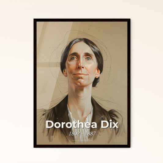 Elegant Tribute to Dorothea Dix: Bright Contemporary Art Print Celebrating a Revolutionary Advocate for Mental Health Reform