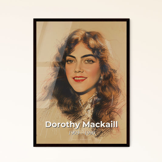 Elegant Portrait of Dorothy Mackaill: Vintage Charm in Contemporary Art, Perfect for Home Decor & Unique Gift Ideas