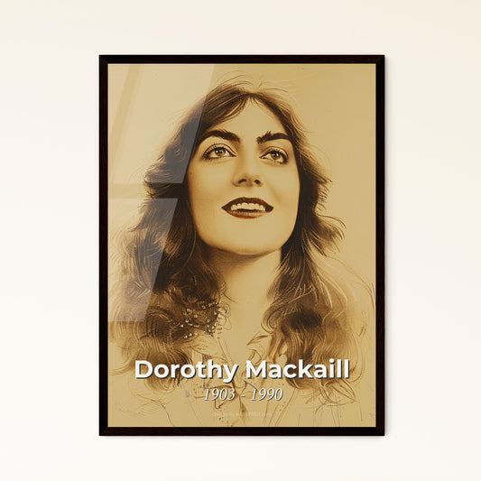 Elegant Portrait of Dorothy Mackaill: Timeless Charm of a Flapper Icon - Contemporary Art Print for Home Decor or Gift