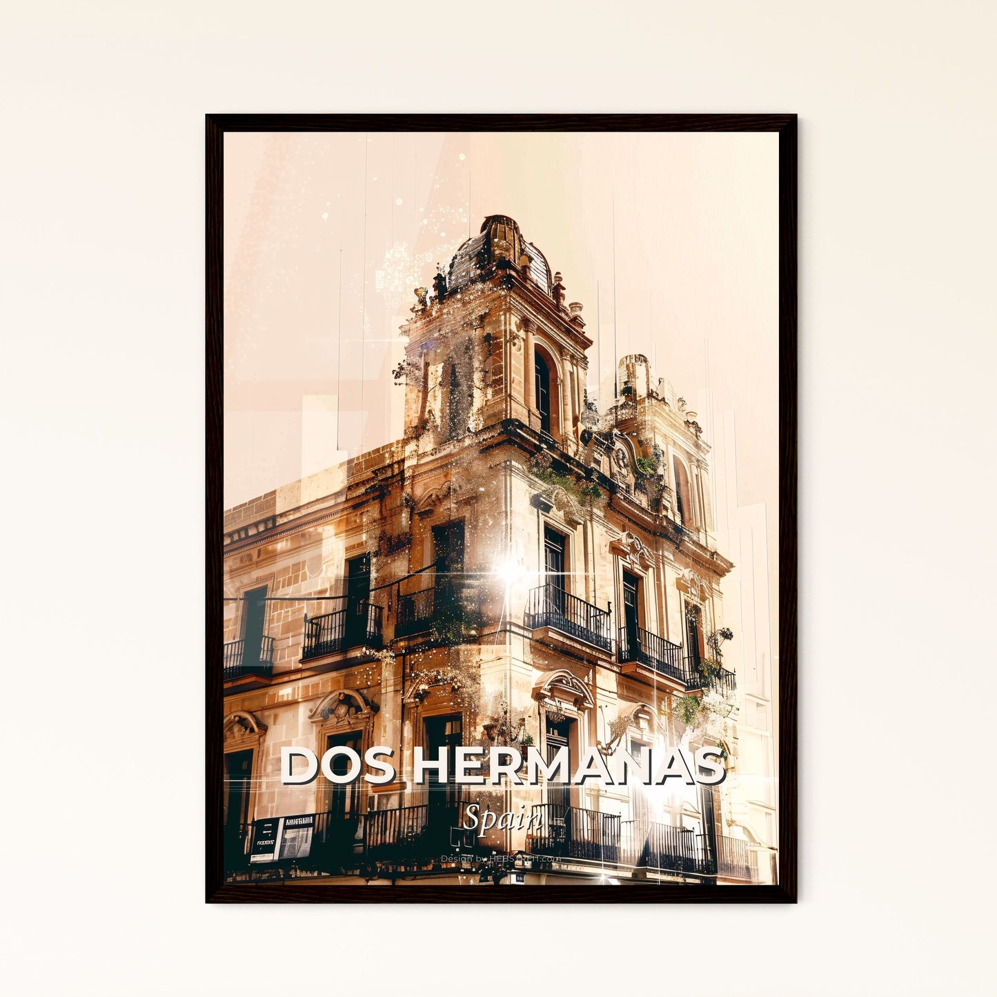 Dos Hermanas: Bright City Collage Poster Photo Collage