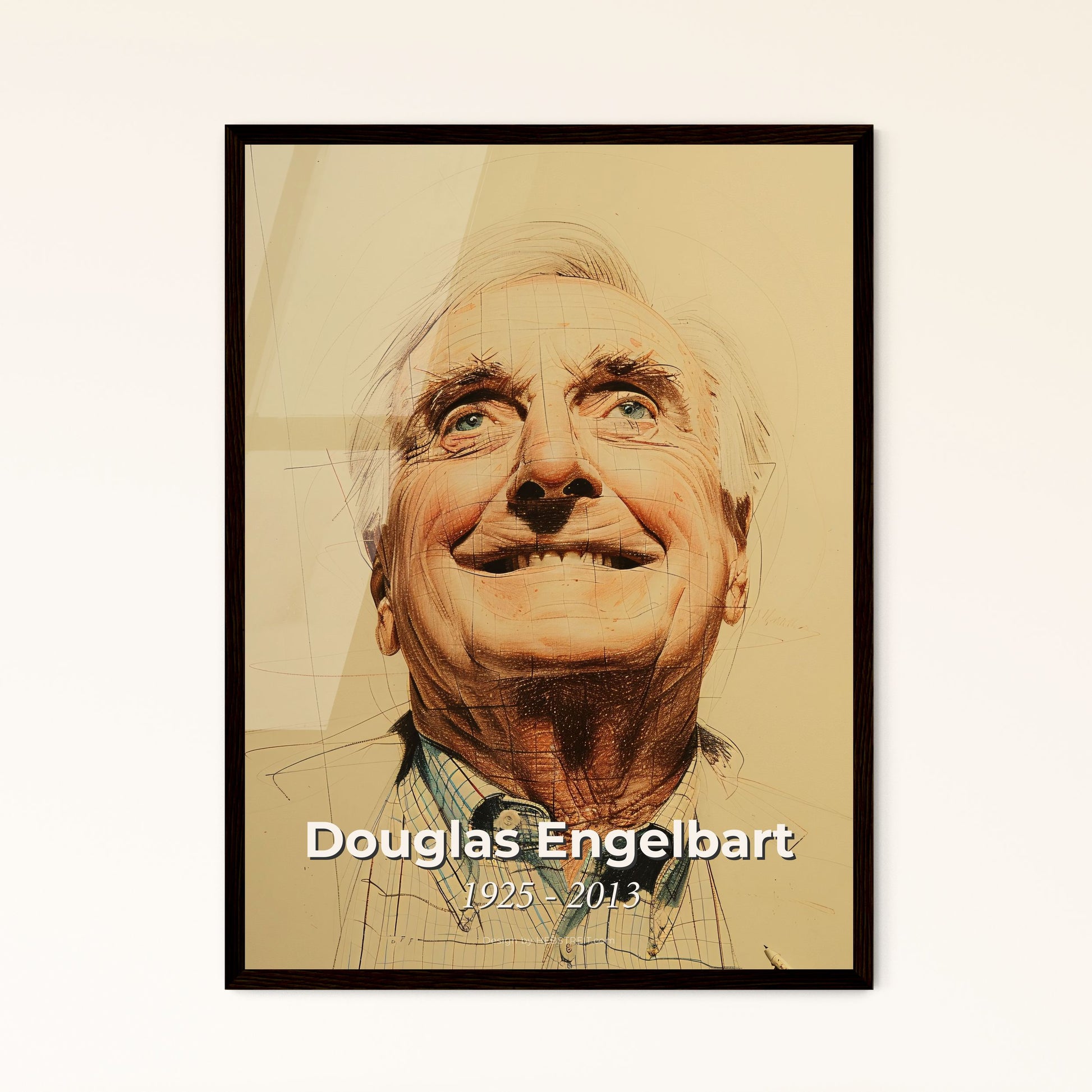 Douglas Engelbart: Visionary Inventor of the Mouse - Elegant Contemporary Art Print for Home Decor or Unique Gift, 1925-2013