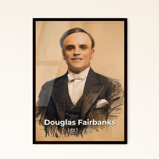 Dynamic Portrait of Douglas Fairbanks Framed Print