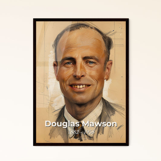 Douglas Mawson: A Captivating Portrait of the Iconic Australian Explorer in Contemporary Artwork - Gift or Home Decor Masterpiece