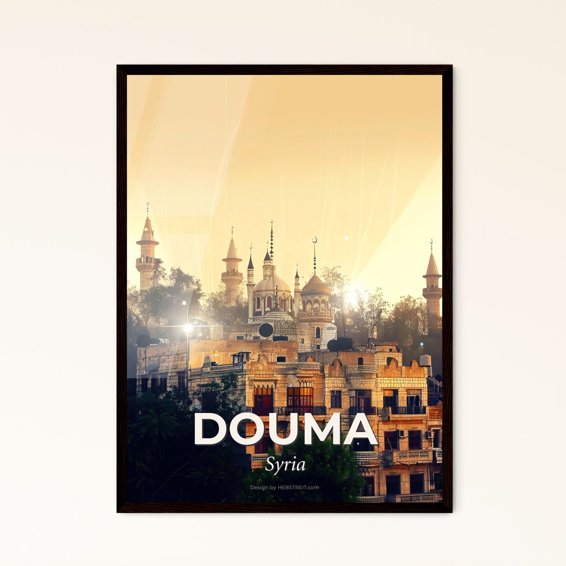 Douma Architectural Icons Double Exposure Skyline Photo Collage