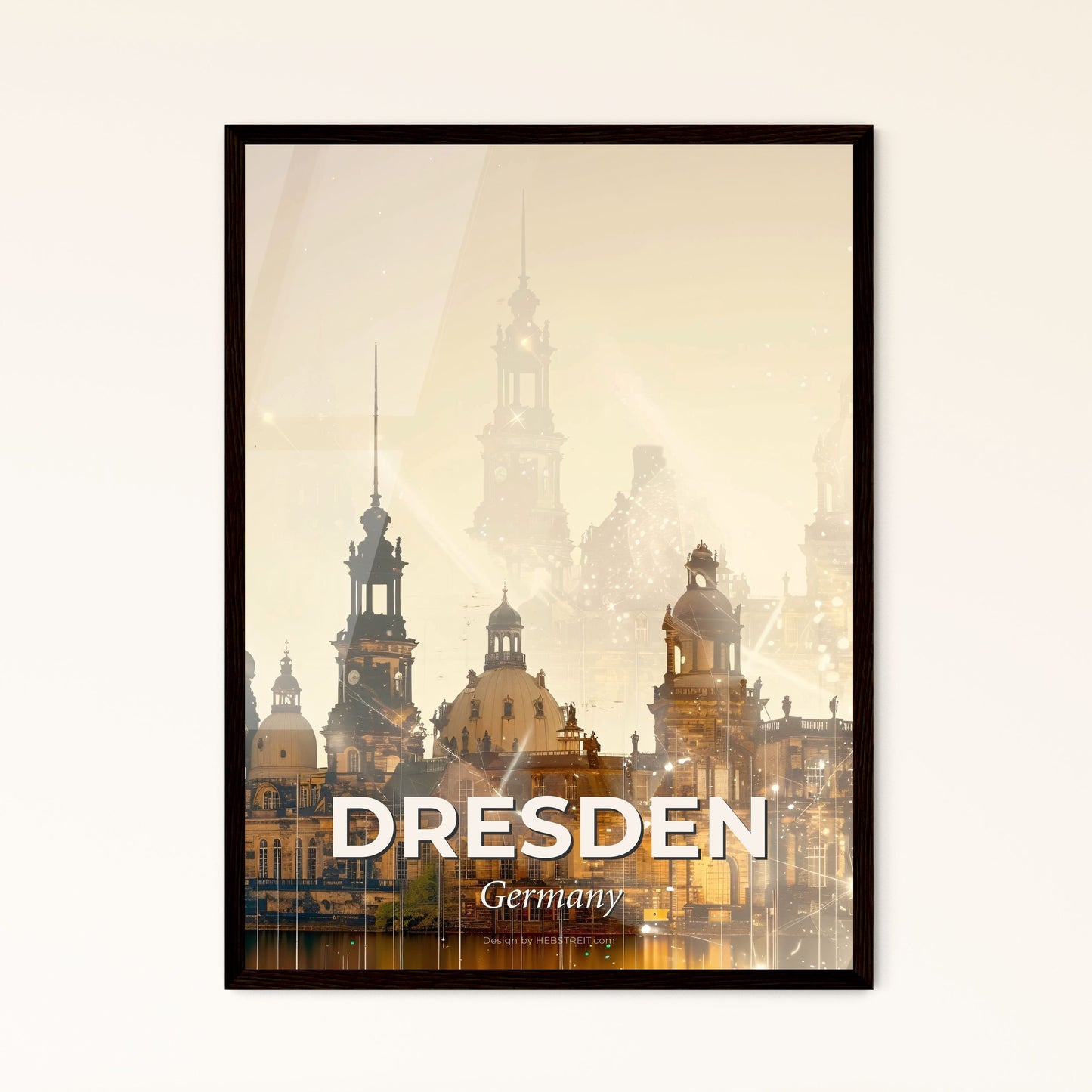 Dresden City Skyline Art Poster Masterpiece Photo Collage