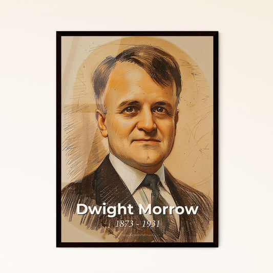 Elegant Abstract Portrait of Dwight Morrow: American Diplomat in Contemporary Style - Perfect for Home Decor & Gifting