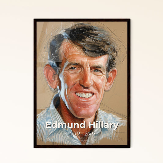 Edmund Hillary: A Cinematic Tribute to the Iconic Mountaineer - Striking Contemporary Artwork on Premium Mediums for Timeless Elegance